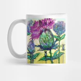 Scottish Thistle Flower In The Sunny Wheat Field Mug